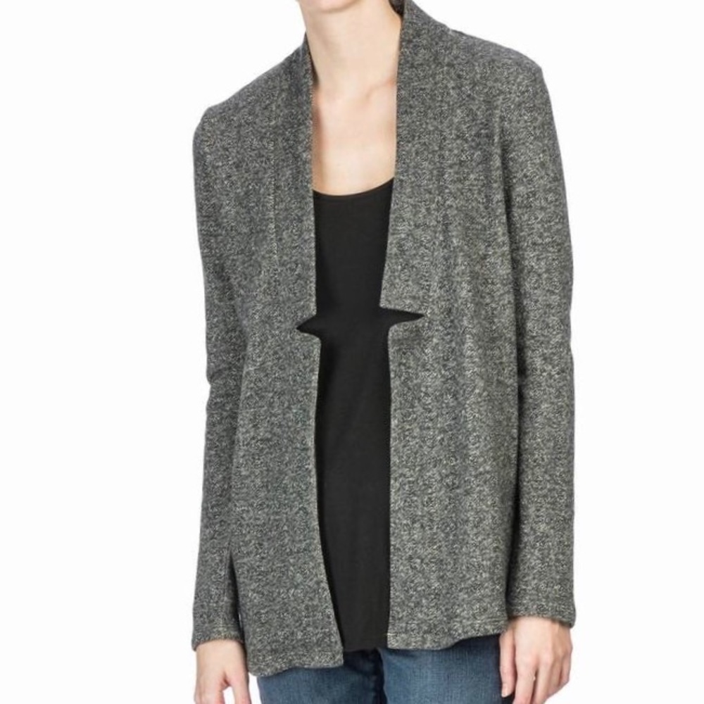 Lilla P  Notch Collar Jacket Size S Grey Rose Gold